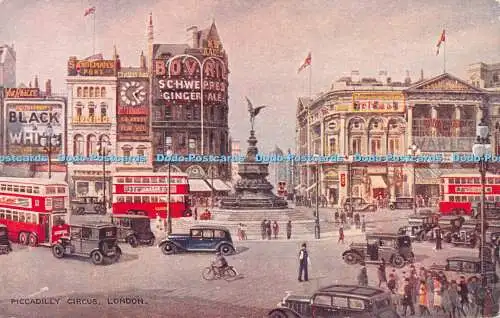 R237412 Piccadilly Circus London Kunstfarbe Brian Gerald Valentines 1949