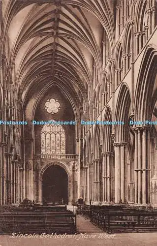 R239519 Lincoln Cathedral Nave West F Frith Friths Series No 12452 Reigate
