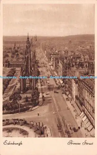 R239554 Edinburgh Princes Street Valentine Velvette Gravure Dundee and London