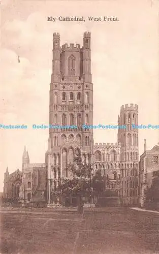 R239575 Ely Cathedral West Front WHS Aldwych Serie S 1892 Postkarte