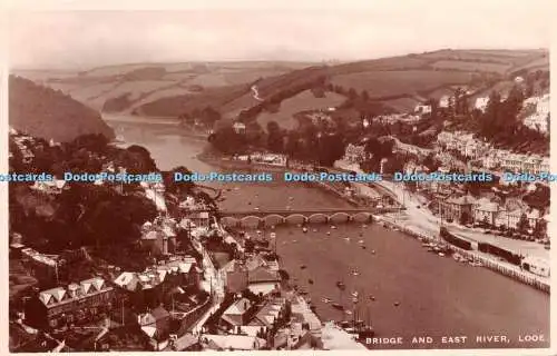 R237602 Bridge and East River Looe British Manufacture RP Post Card
