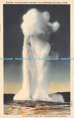 R239814 Old Faithful Geyser Yellowstone National Park Haynes Inc Wyoming Original