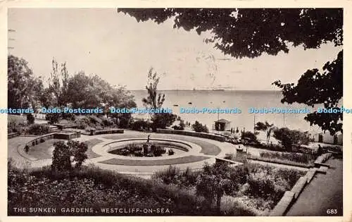 R237786 Die versunkenen Gärten Westklippe am Meer mit herzlichen Grüßen Postkarte 1953