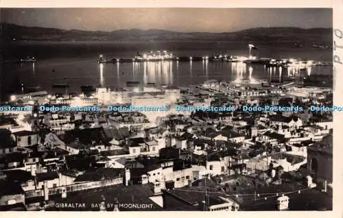 R237999 Gibraltar Bay by Moonlight Rex Tobacconist Echtfoto 224 Main Street Pr