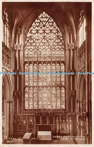 R240003 Great East Window York Minster Valentinstag Postkarte RP