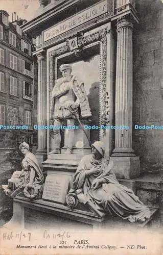 R240191 Paris Monument eleve a la memoire de l Amiral Coligny ND Phot 1909