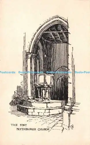 R240688 The Font Blythburgh Church The Home School of Crafts Essex The Talbot Pr