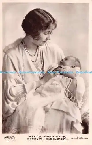 R240913 Speaight H R H The Duchess of York and Baby Princess Elizabeth 242 J Bea