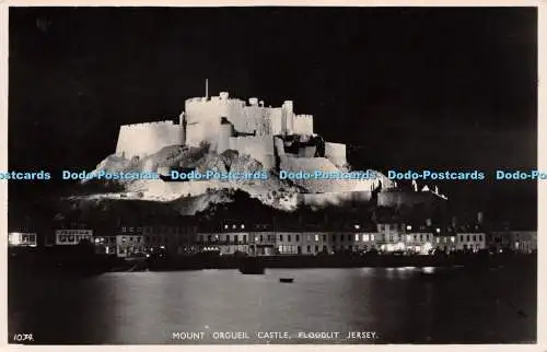 R243952 1034 Mount Orgueil Castle Floodlit Jersey Jacksons Teddington
