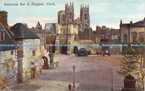 R241561 Bootham Bar and Minster York 1905