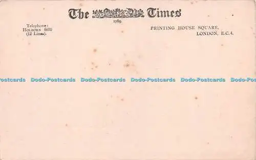 R244244 The Times 1785 Printing House Square London E C 4