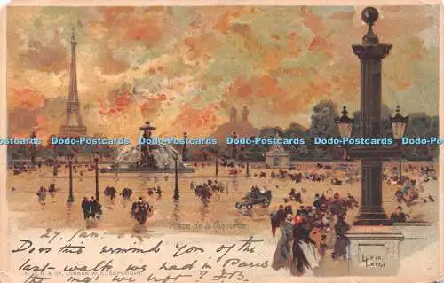 R244513 Place de la Concorde P G H and Co London W C Copyright Printed in France