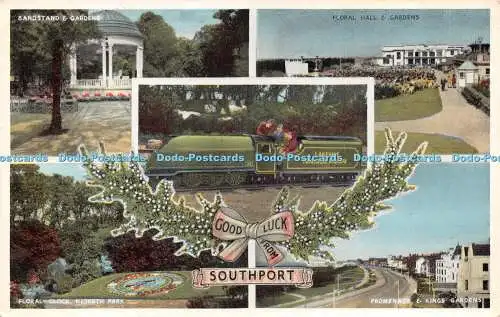 R244938 Viel Glück von Southport Bandstand Gardens Lakeside Miniaturbahn Fl