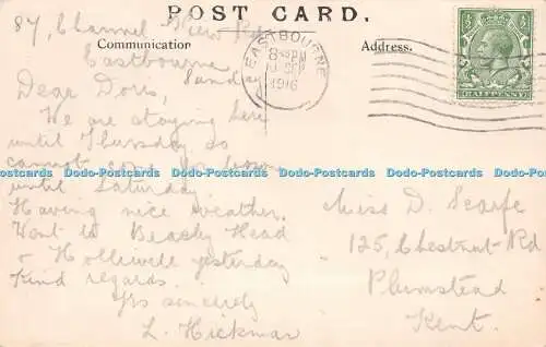 R245954 Eastbourne Holywell Retreat R Fisch Postkarte 1916