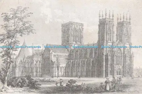 R245001 The Cathedral Church of York ReproPrint Postkarte 1974