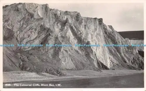 R245022 The Coloured Cliffs Alum Bay I W Nighs Echtfoto Postkarte 1958