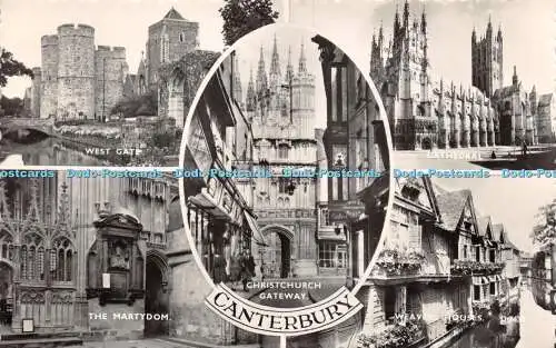 R246028 Canterbury Christchurch Gateway West Gate Cathedral Weavers Houses The M