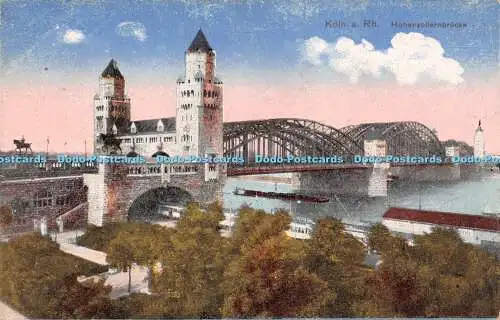 R245219 AK Köln a Rh Hohenzollernbrücke