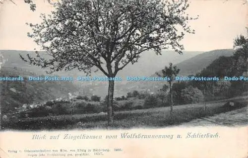 R245253 Blick auf Ziegelhausen vom Wolfsbrunnenweg u Schlierbach Edm von König i