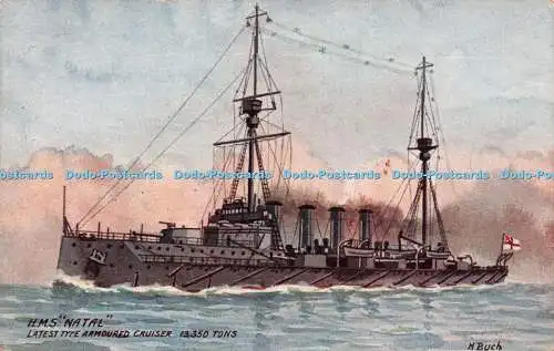 R245334 H M S Natal Neuester Typ Panzerkreuzer S Hildesheimer Schlachtschiff Serie