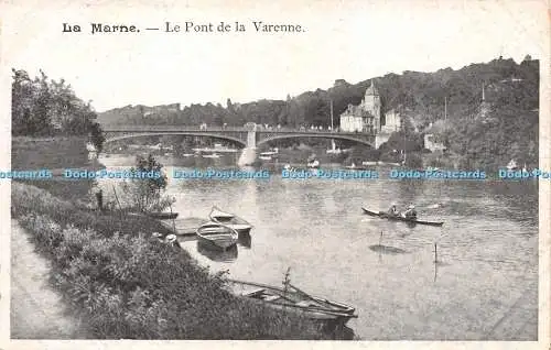 R246415 La Marne Le Pont de la Varenne Postkarte