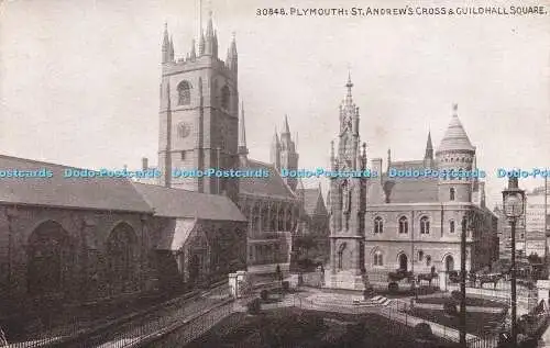 R248210 30848 Plymouth St Andrews Cross and Guildhall Square Sepiatone Series Pu