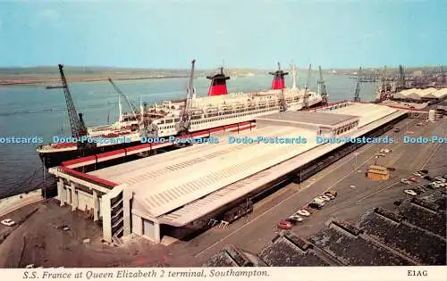 R246466 Southampton S S France at Queen Elizabeth 2 Terminal Conjunction with So