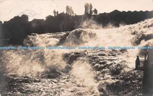 R246660 Rheinfall von Fischetz aus Schloss Laufen am Rheinfall C K Verlag Ls Ble