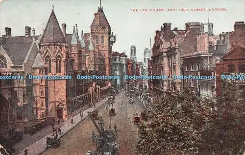R248470 The Law Courts and Fleet Street London 1908