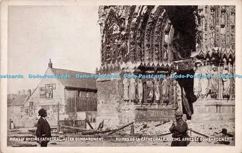 R248518 Ruinen der Kathedrale von Reims nach Bombardement Reims A Southwick