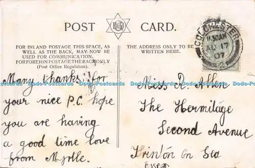 R246886 Nahe Yarmouth Abend auf Oulton Broad G D und D Postkarte 1907