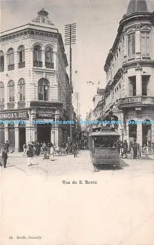 R250708 Rua de S Bento Guilh Gaensly Postkarte