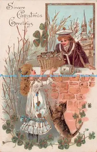 R250743 Aufrichtige Weihnachtsgrüße Nr 293 Postkarte 1907