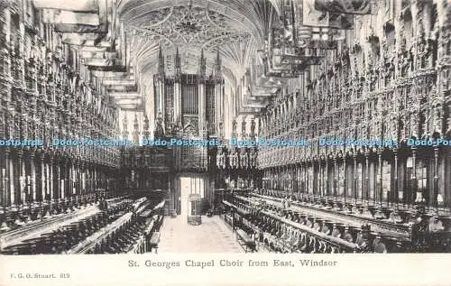 R247113 Windsor St Georges Chapel Choir from East F G O Stuart