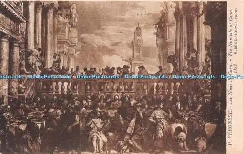 R249066 P Veronese The Nuptials at Cana 1192 Levy et Neurdein Reunis Musee du Lo