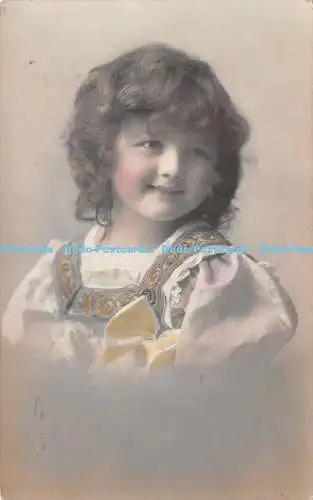 R251125 Kleines Mädchen Portrait Handkoloriert Kunststudien Serie Nr 6804 Matt 1911