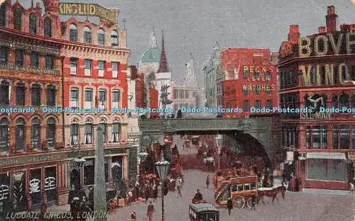 R249160 London Ludgate Circus Postkarte 1908