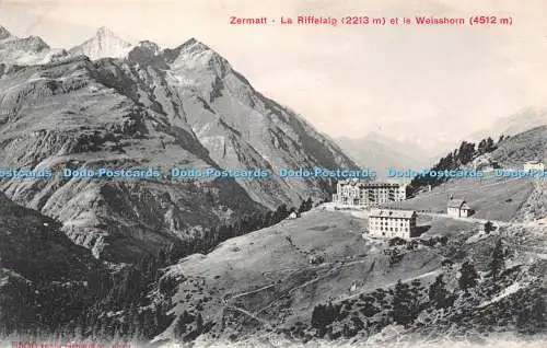 R249204 Zermatt La Riffelalp et le Weisshorn Photoglob 8506