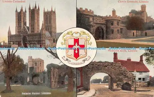R249287 Lincoln Cathedral Castle Grounds Newport Arch Palace Ruins Valentines Se