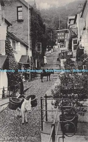 R251321 Clovelly High Street G S Reilly Majestic Serie Postkarte