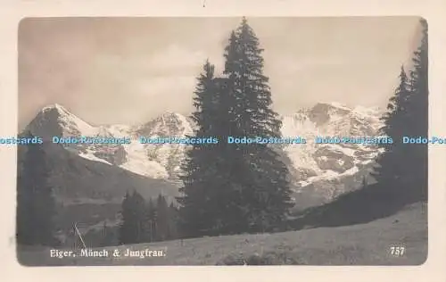 R247670 Eigermönch und Jungfrau 757 Bromure H Martin Zofingen