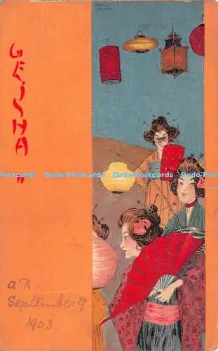 R251423 Geisha E S W Postkarte 1903