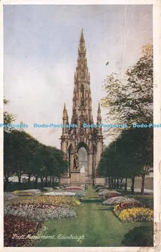 R251768 Edinburgh Scott Monument D und S K Ideal Serie Postkarte 1946