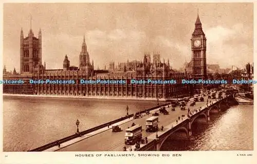 R249802 Showing Big Ben Houses of Parliament Tuck The Worlds Art Services