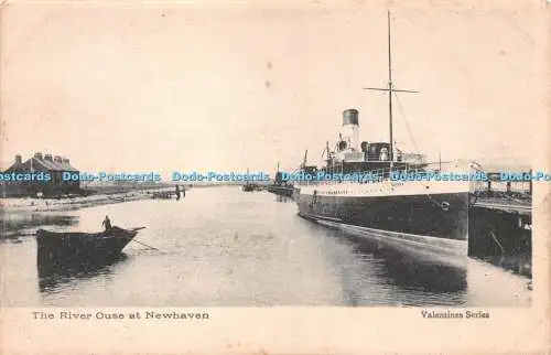 R250062 The River Ouse at Newhaven Valentines Serie Postkarte