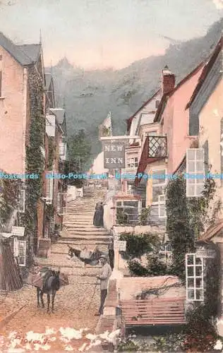 R252012 New Inn Clovelly Friths Serie Postkarte 1904