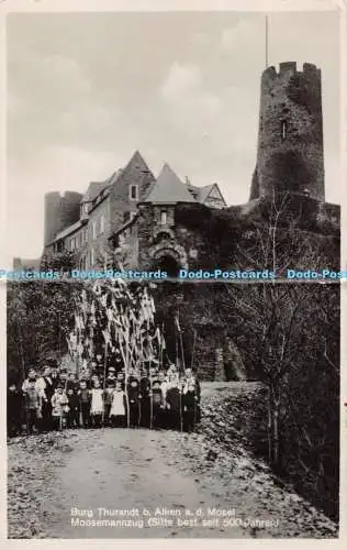 R252606 Burg Thurandt b Alken a d Mosel Moosemannzug Sitte best seit 500 Jahren