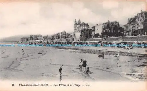 R254362 36 Villers sur Mer Les Villas et la Plage LL Levy et Neurdein Reunis