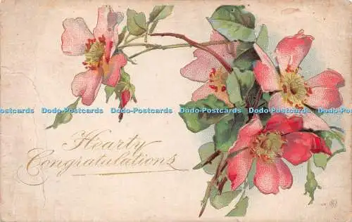 R254798 Herzliche Glückwunschkarte Blumen