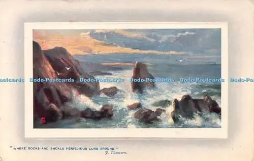 R254922 Where Rocks and Shoals Perfidious Lurk Around J Thomson Tuck Gem Oilette